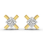 0.51 Carat Round Solitaire Stud Earrings 14K