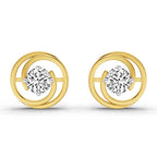 0.64 Carat Round Stud Earrings 14K