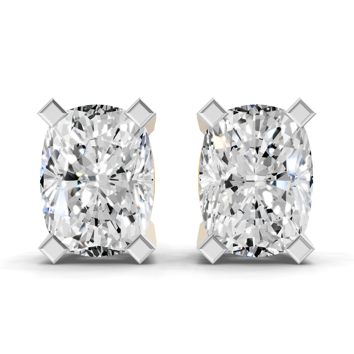 6.01 Carat 14K Gold Cushion Dazzle