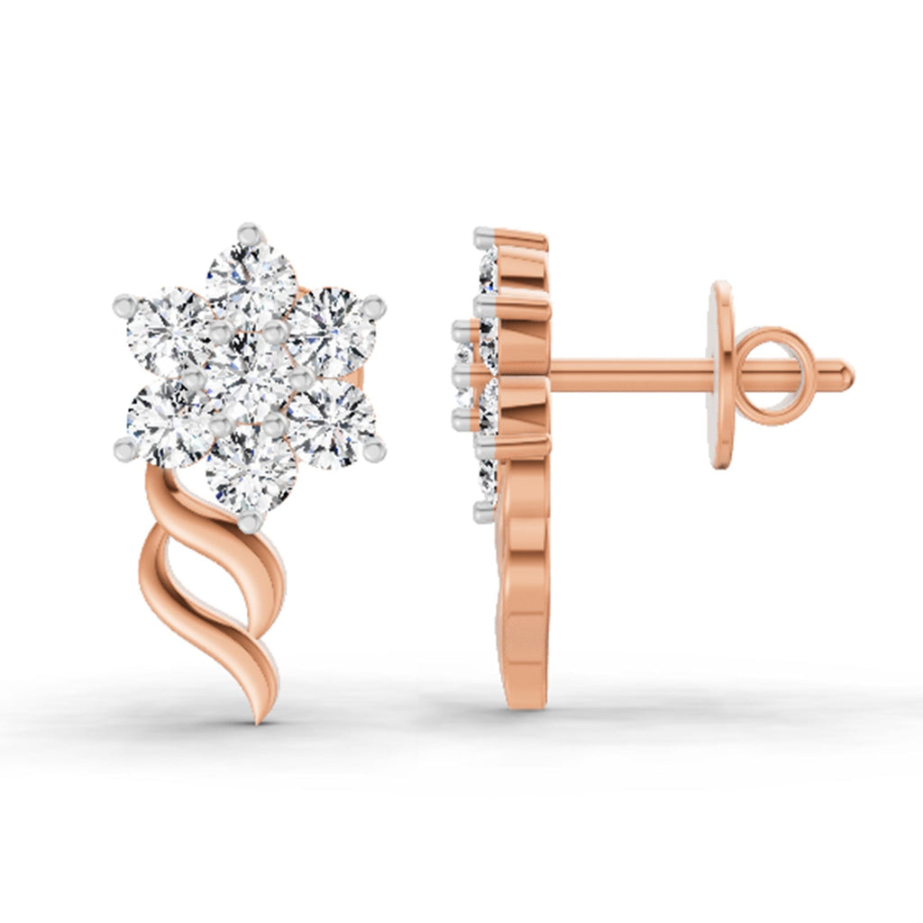 Iconic Floral Diamond Stud Earrings