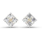 0.85 Carat Diamond Square Stud Earrings 14K
