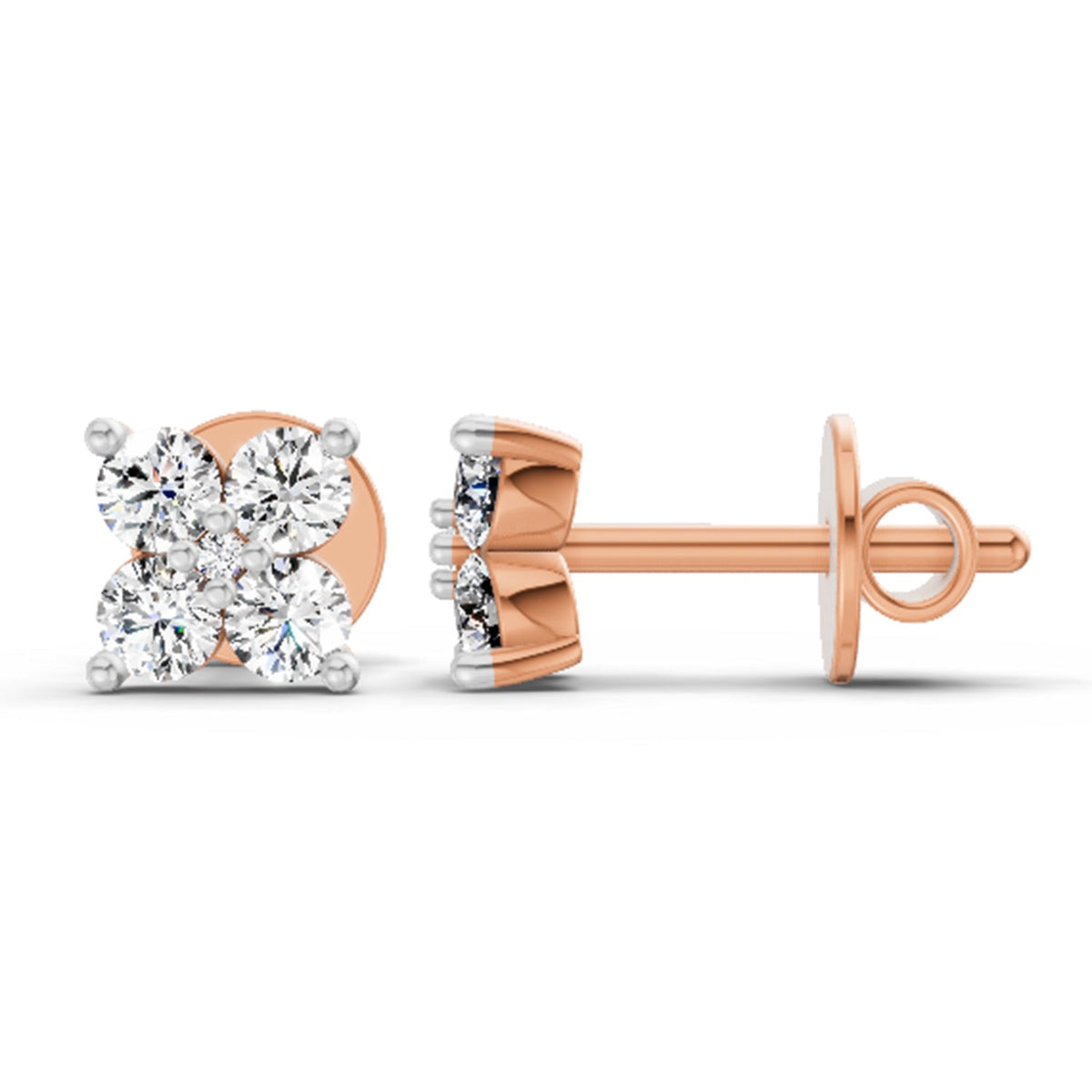 Regal Diamond Stud Earrings