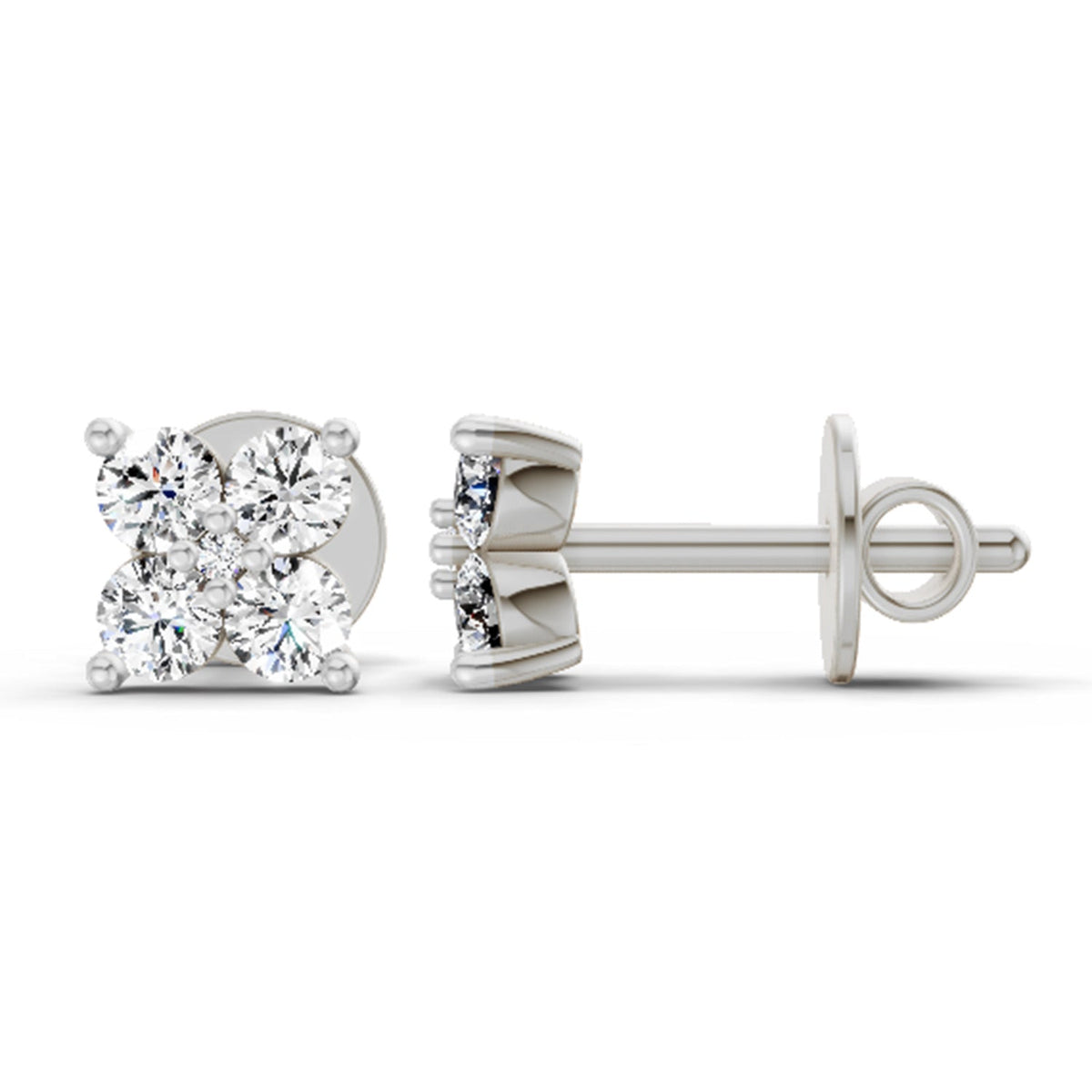 Regal Diamond Stud Earrings