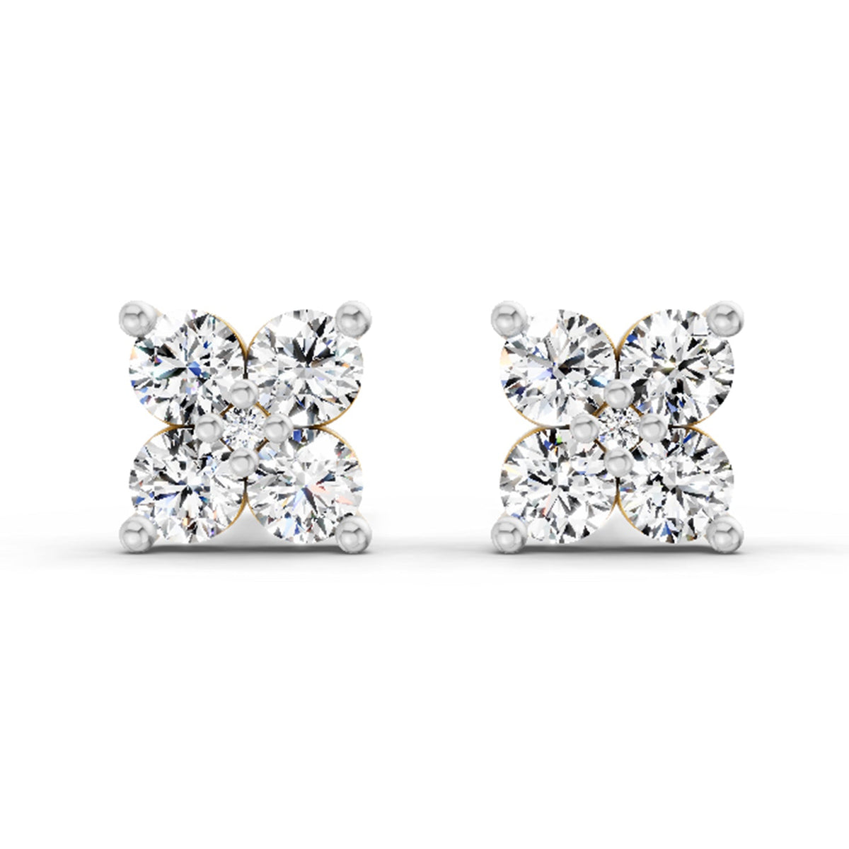 0.56 Carat Diamond Stud Earrings 14K