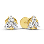 1.19 Carat Round Star Shape Fashion Earrings 14K