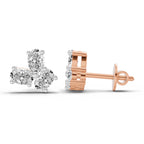 Luminous Oval Diamond Stud Earrings
