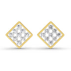 1 Carat Diamond Square Cluster Stud Earrings 14K Sparkles