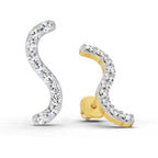 0.70 Carat Round S Shape Earrings 14K