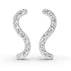 0.70 Carat Round S Shape Earrings 14K
