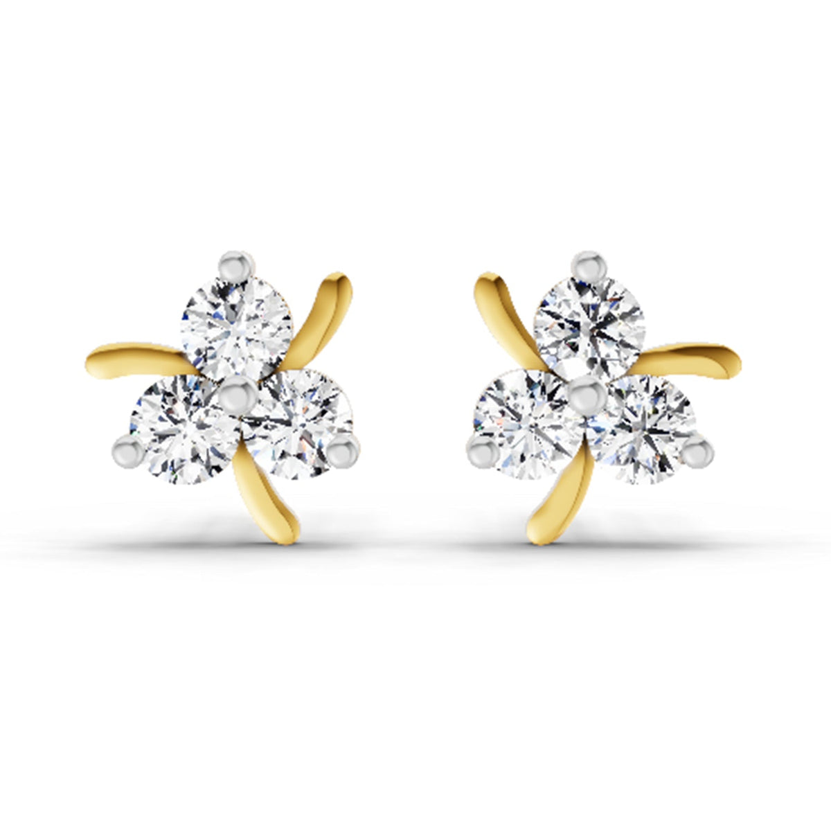 0.57 Carat Pear-Shaped Drop Stud Earrings 14K