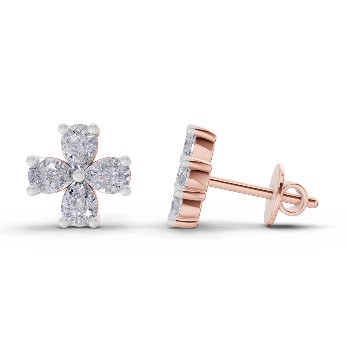 Graceful Flora Diamond Earrings