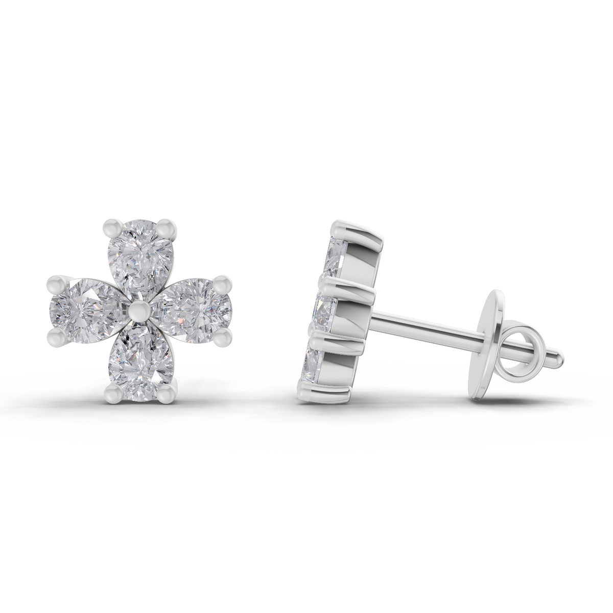 Graceful Flora Diamond Earrings