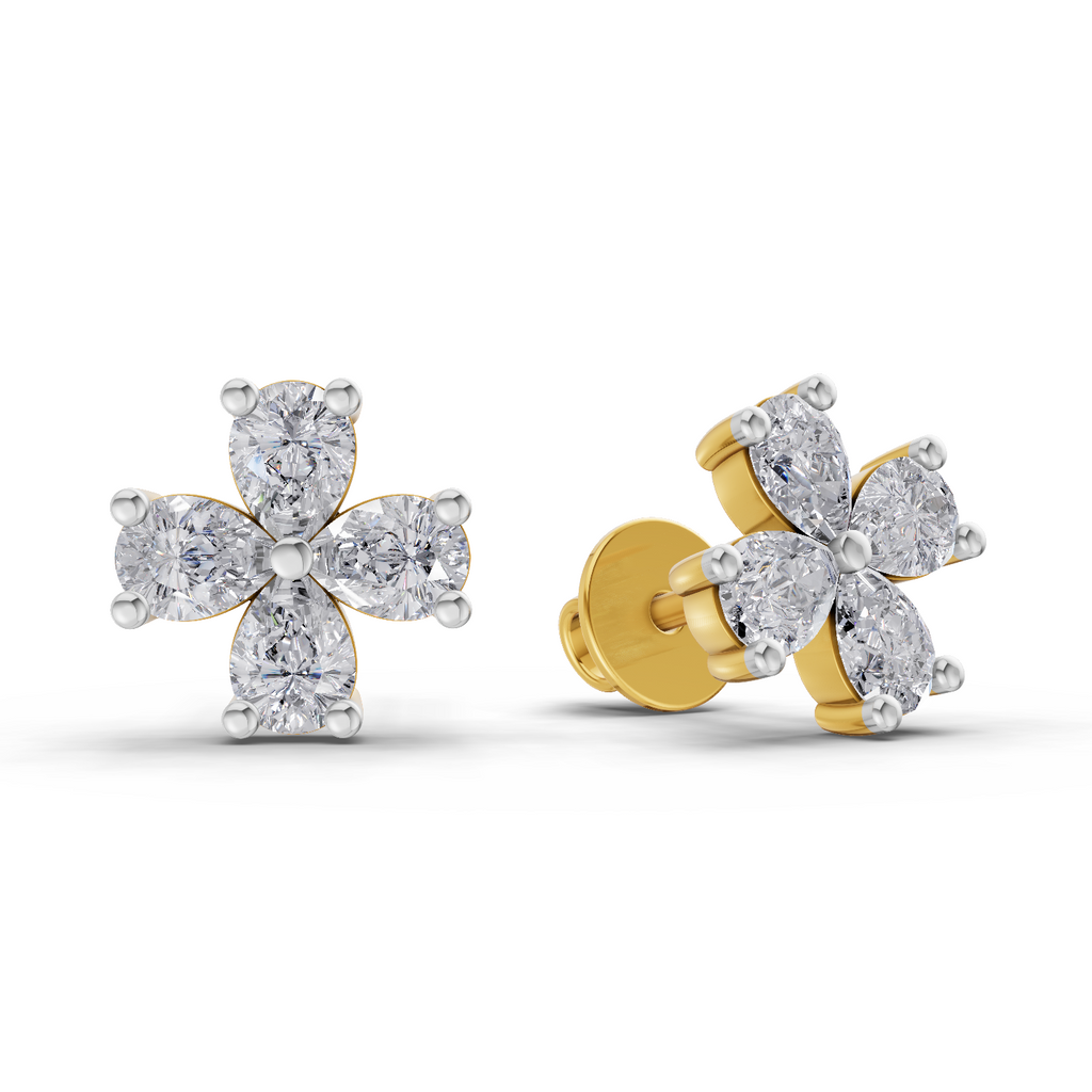1.6 Carat Royale Flora Studs Diamond Earrings 14K