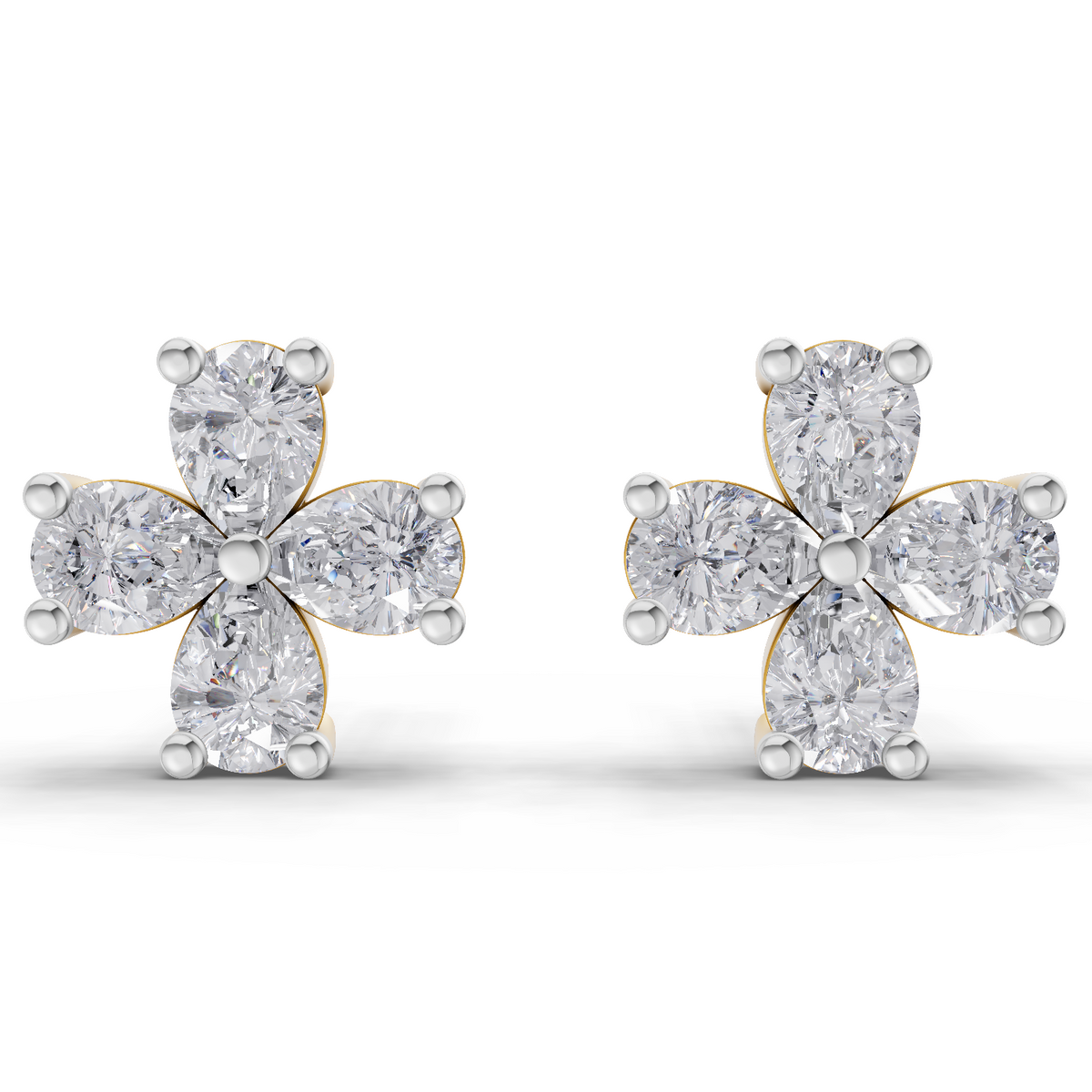 1.6 Carat Royale Flora Studs Diamond Earrings 14K