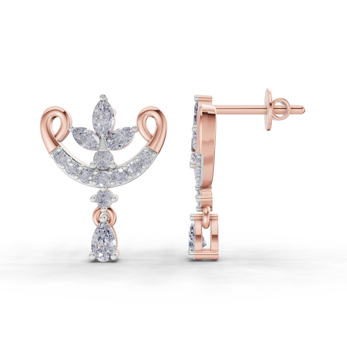Gleaming Diamond Earrings