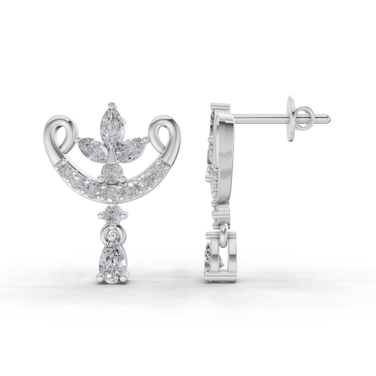 Gleaming Diamond Earrings