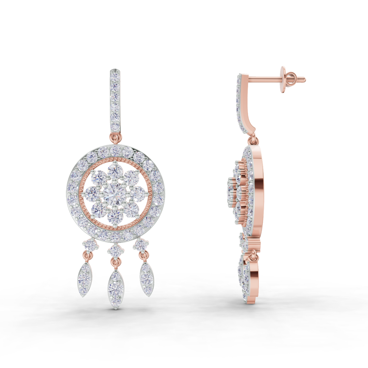 Luminous Dream Catcher Diamond Earrings