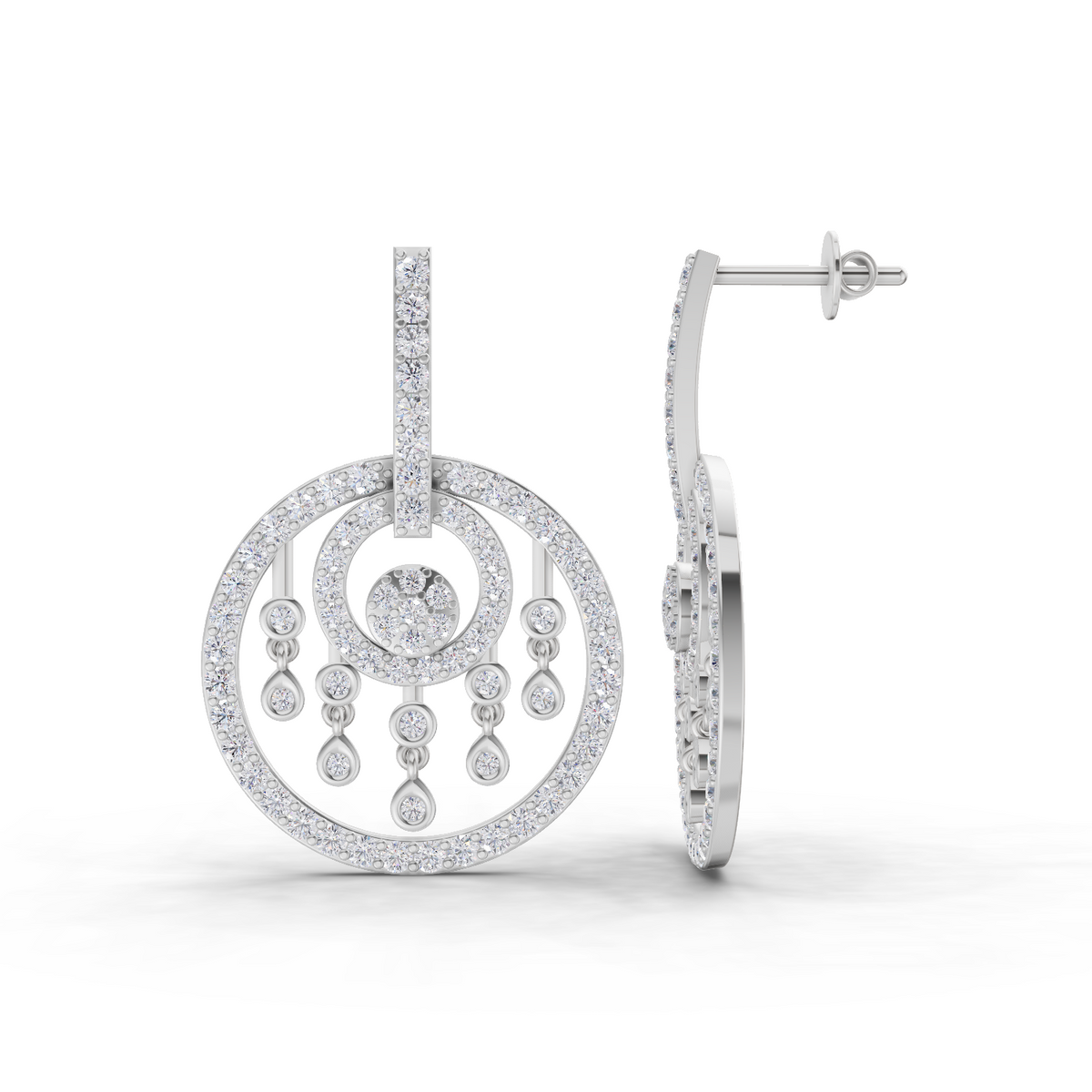 Sparkling Dream Catcher Diamond Earrings