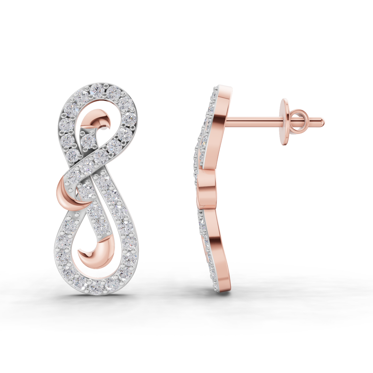 Stunning Infinity Diamond Earrings