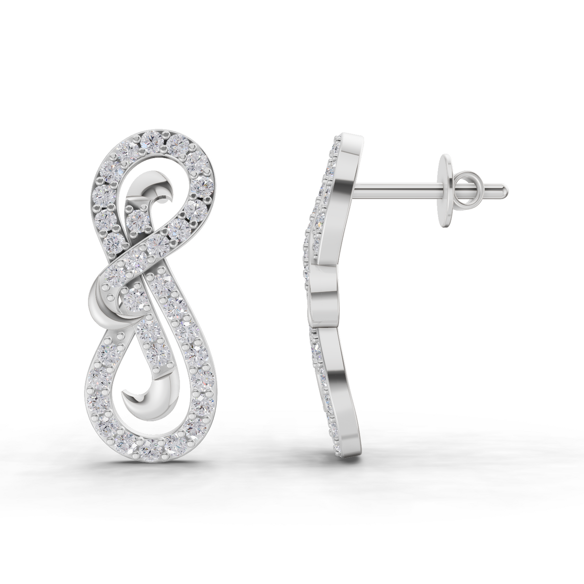 Stunning Infinity Diamond Earrings