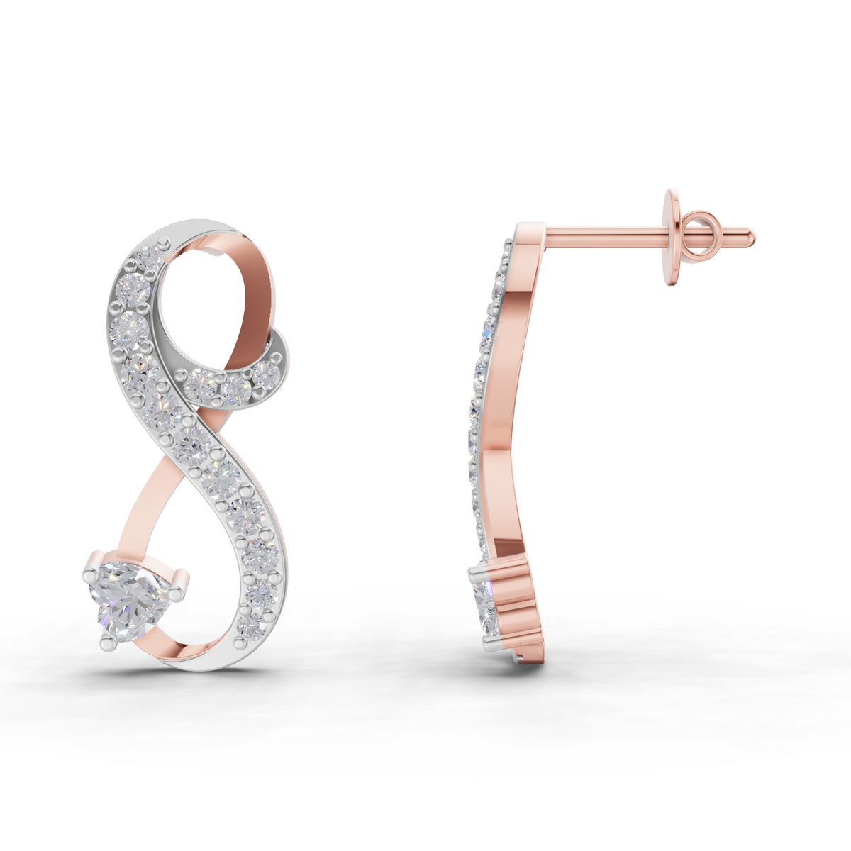 Ethereal Infinity Diamond Earrings