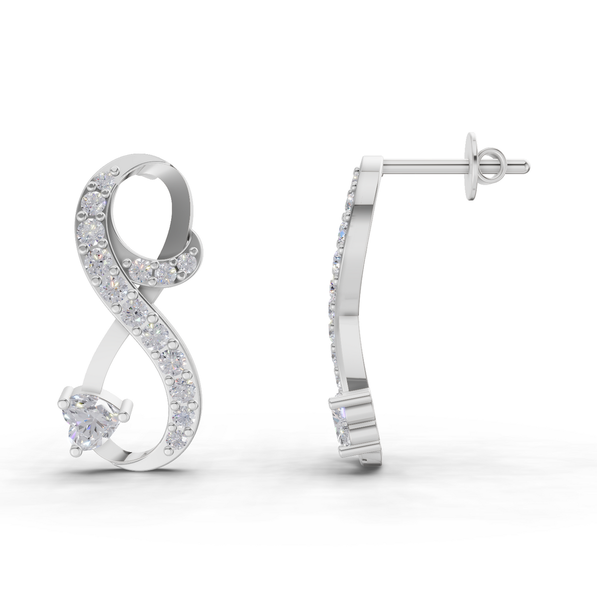 Ethereal Infinity Diamond Earrings