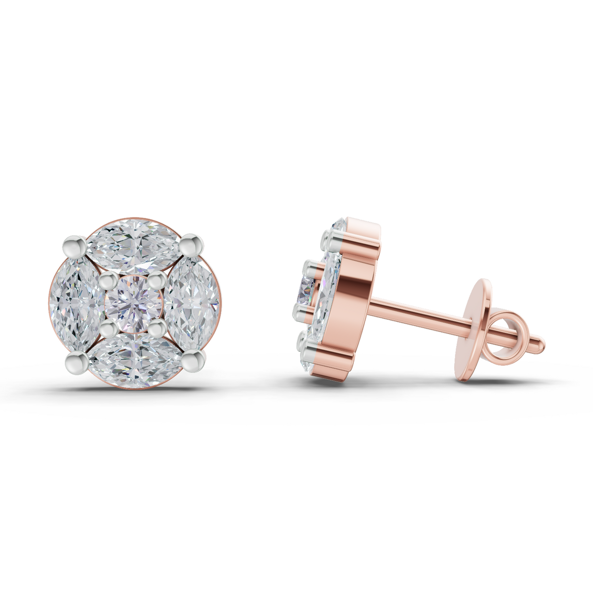 Resplendent Snowflake Diamond Earrings
