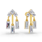 2.86 Carat Lotus Diamond Earrings 14K