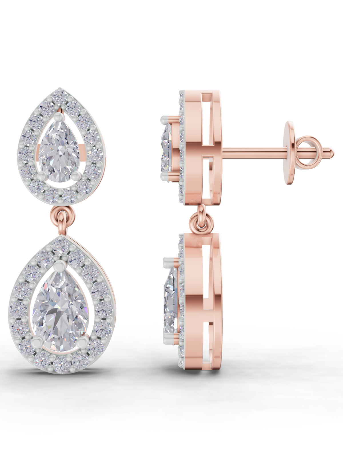 Celestial Pear Aurora Diamond Earrings