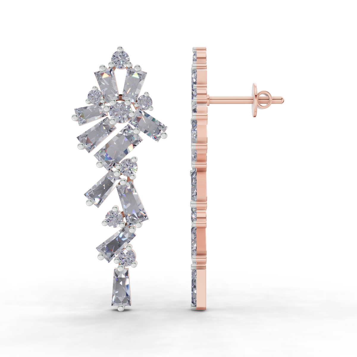 Enchanting Baguette Diamond Earrings