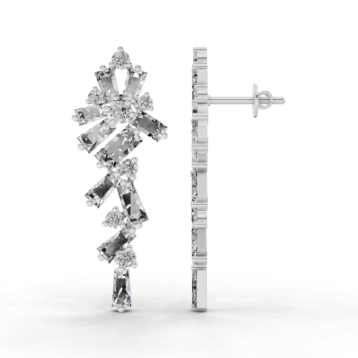 Enchanting Baguette Diamond Earrings