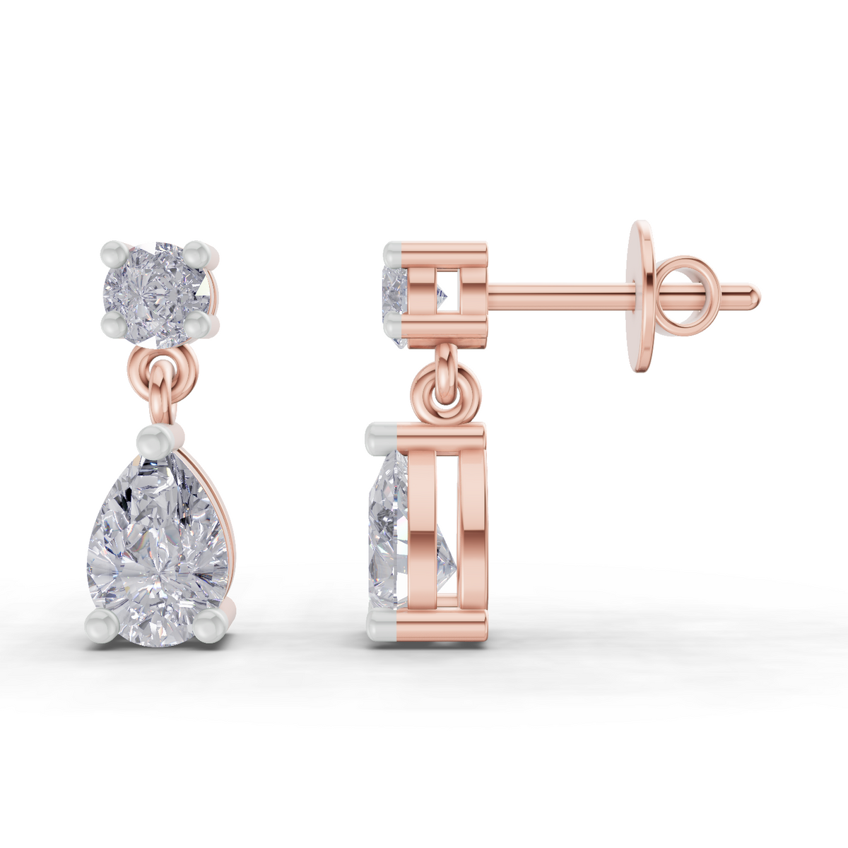 Enchanting Pear Celeste Diamond Earrings