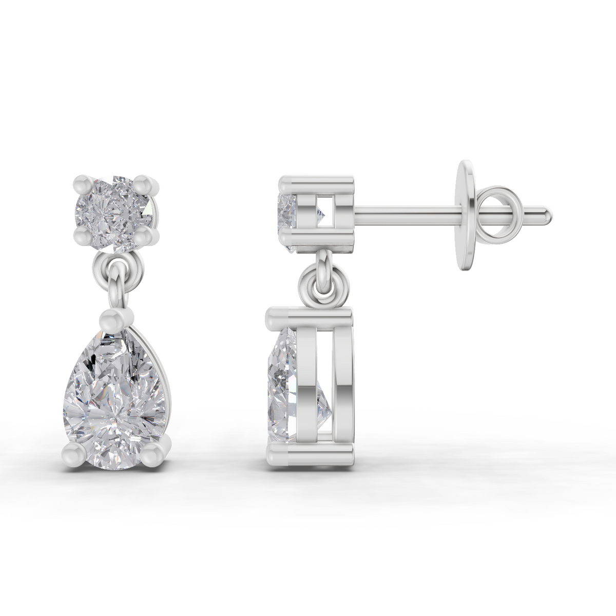 Enchanting Pear Celeste Diamond Earrings