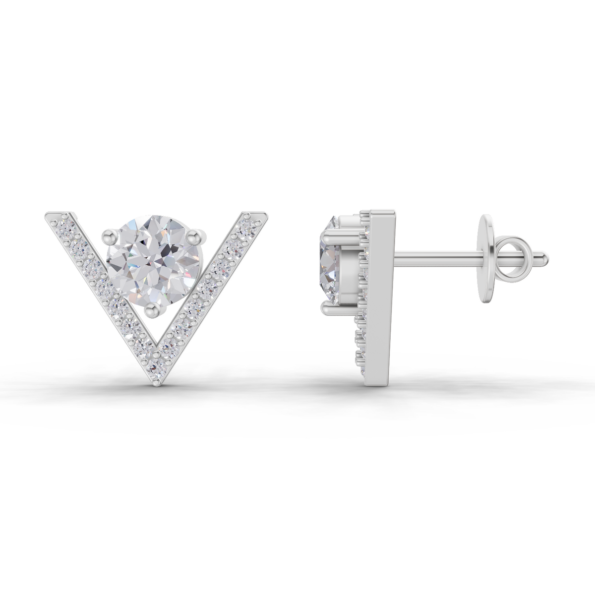 Lustrous Diamond Earrings