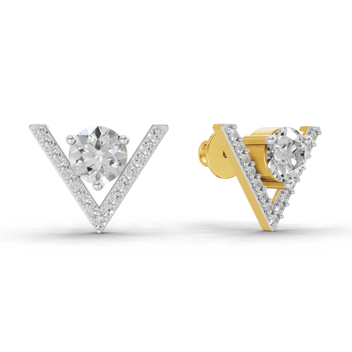 1.3 Carat V Brilliance Earrings 14K