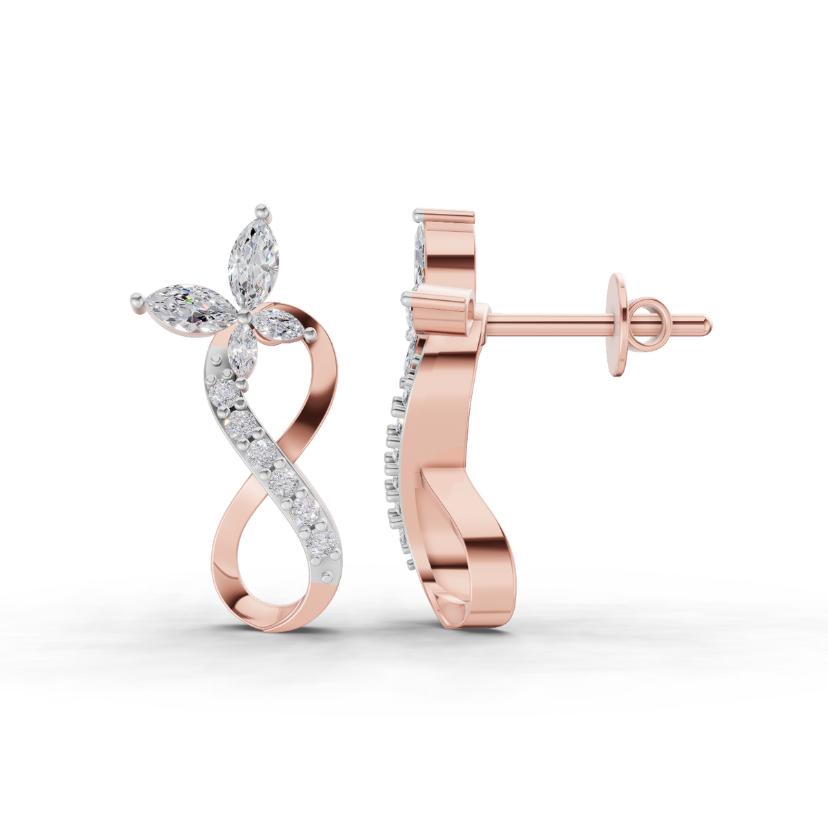 Dazzling Infinity Diamond Earrings
