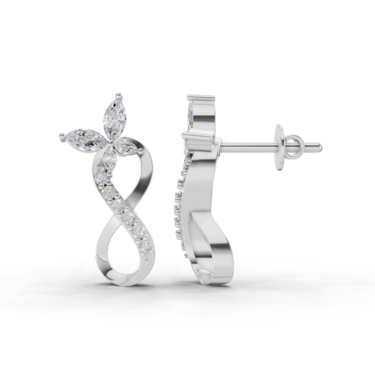Dazzling Infinity Diamond Earrings