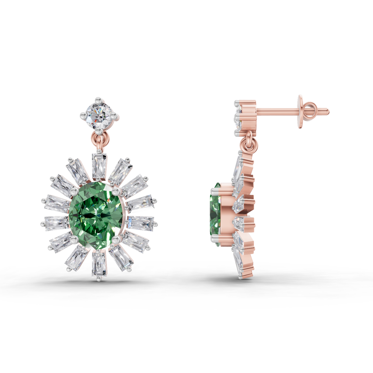 Elegant Diamond Stud Earrings