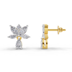 1.49 Carat Lotus Diamond Earrings 14K