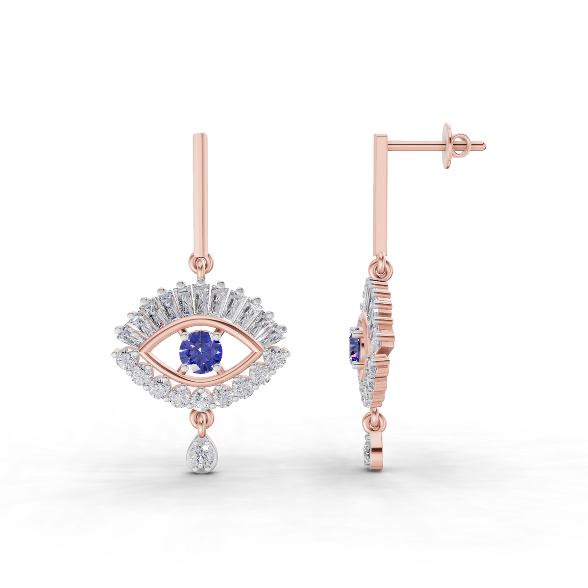 Dreamy Cluster Diamond Stud Earrings