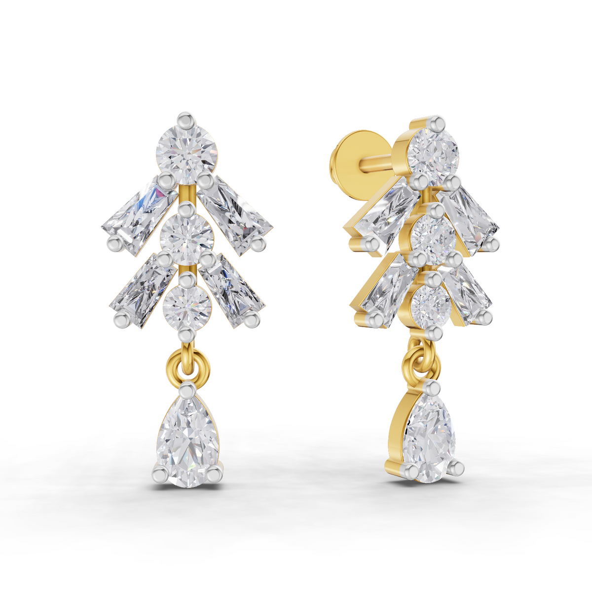 1.98 Carat Diamond Earrings 14K