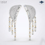 Arias by Lara Dutta Eternal Radiant-Cut Wing Diamond Drop Earrings