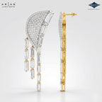 Arias by Lara Dutta Eternal Radiant-Cut Wing Diamond Drop Earrings