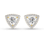 1.9 Carat Halo Diamond Earrings 14K