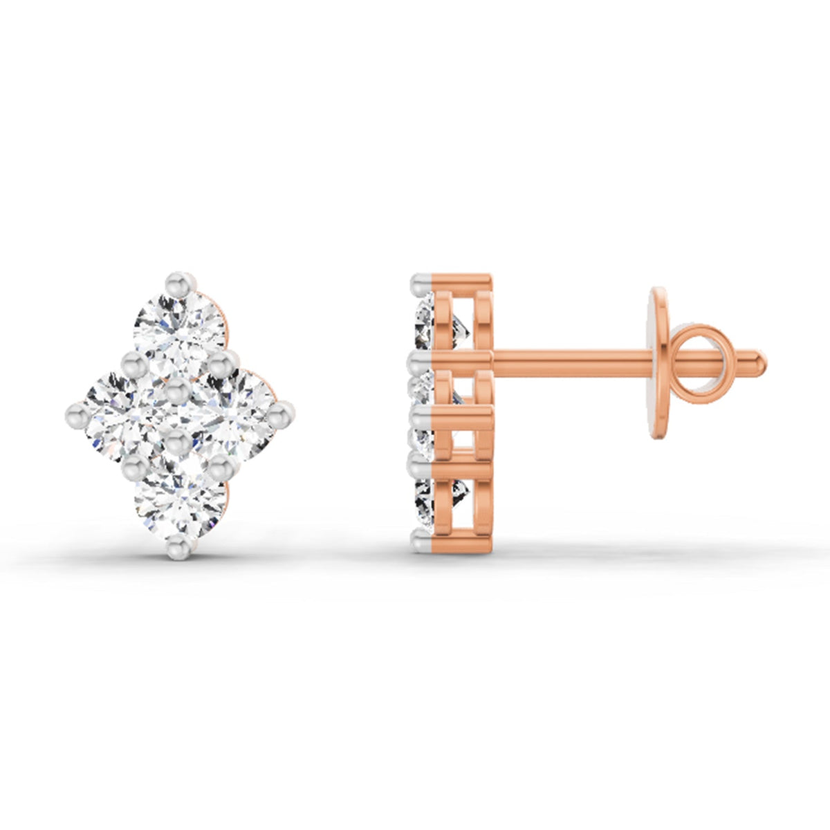 Sublime Cluster Diamond Stud Earrings