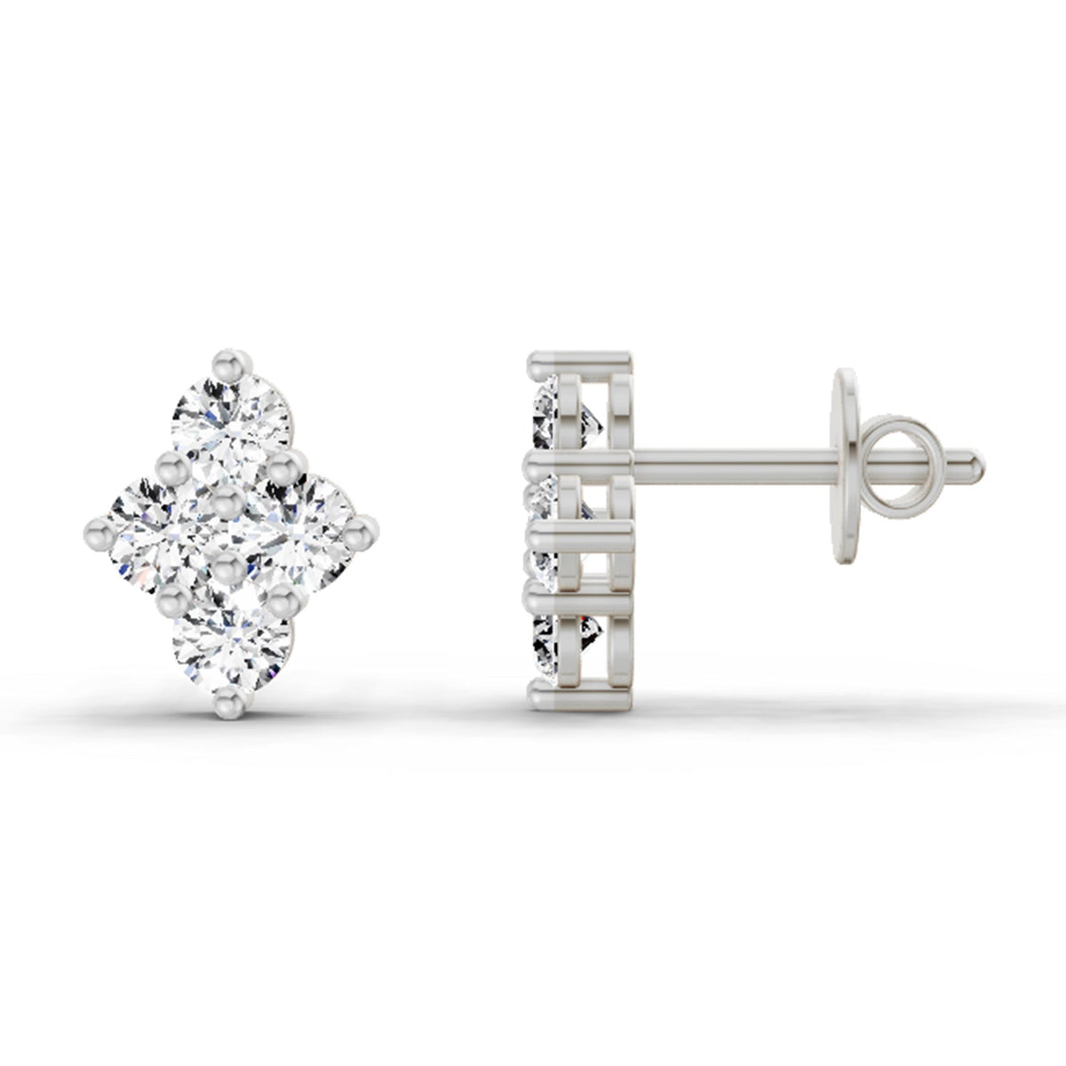 Sublime Cluster Diamond Stud Earrings