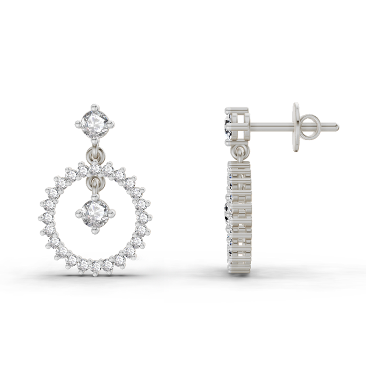 Radiant Diamond Drop Earrings