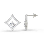 Regal Round Diamond Stud Earrings