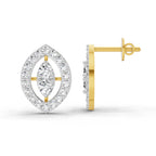 0.79 Carat Halo Stud Earrings 14K