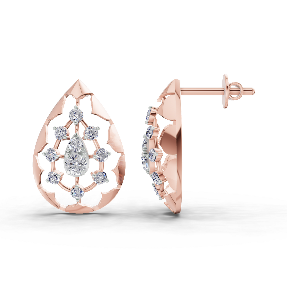 Lustrous Teardrop Diamond Earrings